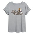 thumbnail image 1 of Peanuts - Howdy Partner Snoopy -Womens Oversized Graphic T-Shirt, 1 of 5
