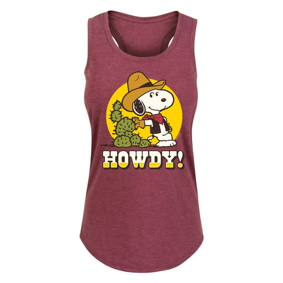 Peanuts - Howdy - Women's Racerback Tank Top