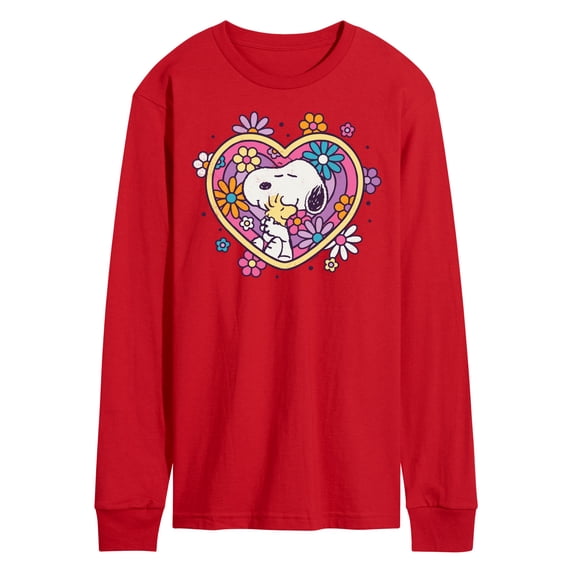 Peanuts - Hug Heart Flower - Men's Long Sleeve T-Shirt