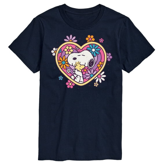 Peanuts - Hug Heart Flower - Men's Short Sleeve Graphic T-Shirt