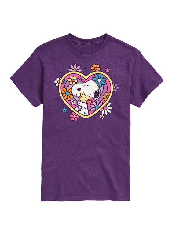 - Hug Heart Flower Men's Short Sleeve Graphic T-Shirt