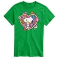 thumbnail image 1 of Peanuts - Hug Heart Flower - Men's Short Sleeve Graphic T-Shirt, 1 of 6