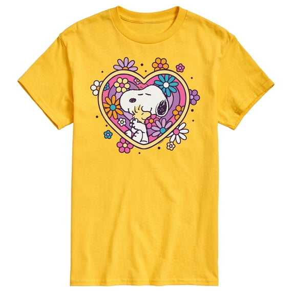 Peanuts - Hug Heart Flower - Men's Short Sleeve Graphic T-Shirt