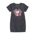 thumbnail image 1 of Peanuts - Hug Heart Flower  - Toddler And Youth Girls Fleece Dress, 1 of 4
