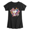 thumbnail image 1 of Peanuts - Hug Heart Flower  - Toddler And Youth Girls Short Sleeve Graphic T-Shirt, 1 of 6