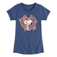 thumbnail image 1 of Peanuts - Hug Heart Flower  - Toddler And Youth Girls Short Sleeve Graphic T-Shirt, 1 of 6
