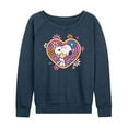 thumbnail image 1 of Peanuts - Hug Heart Flower - Women's Lightweight French Terry Long Sleeve Shirt, 1 of 6