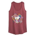 thumbnail image 1 of Peanuts - Hug Heart Flower - Women's Racerback Tank Top, 1 of 5