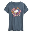 thumbnail image 1 of Peanuts - Hug Heart Flower - Women's Short Sleeve Graphic T-Shirt, 1 of 6