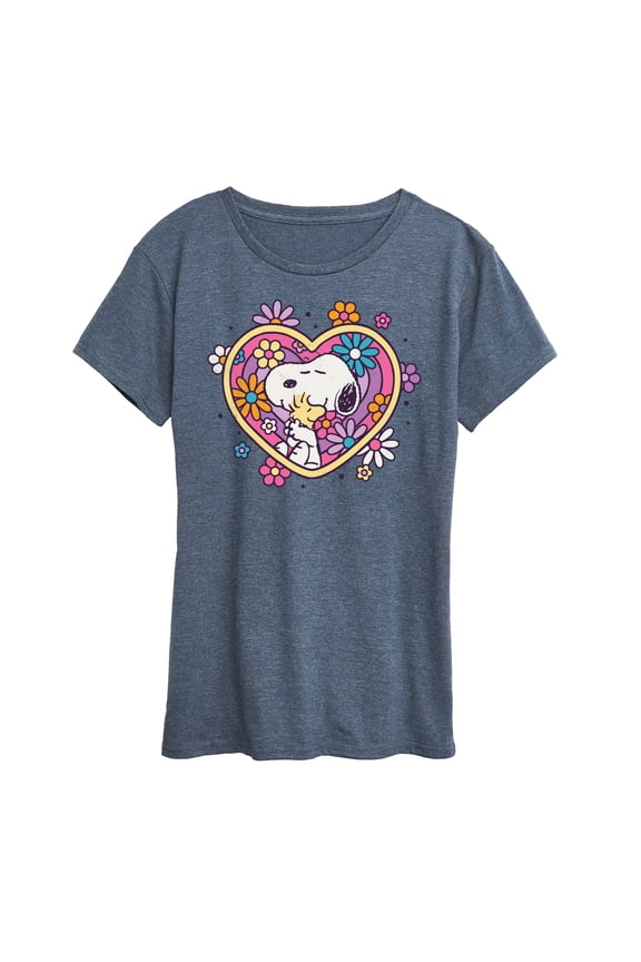 - Hug Heart Flower - Women's Short Sleeve Graphic T-Shirt
