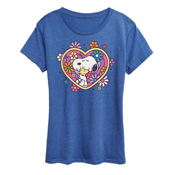 Peanuts - Hug Heart Flower - Women's Short Sleeve Graphic T-Shirt