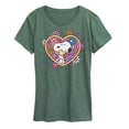 thumbnail image 1 of Peanuts - Hug Heart Flower - Women's Short Sleeve Graphic T-Shirt, 1 of 6