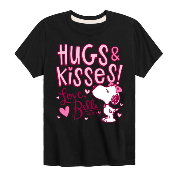 Peanuts - Hugs And Kisses Belle - Toddler And Youth Short Sleeve Graphic T-Shirt