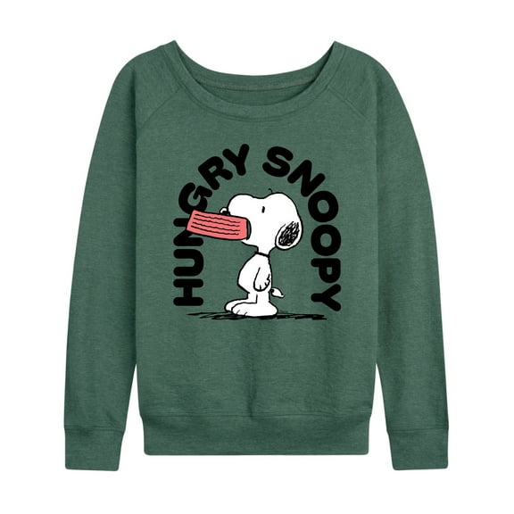 Peanuts - Hungry Snoopy - Women's Lightweight French Terry Long Sleeve Shirt