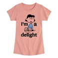 thumbnail image 1 of Peanuts - I Am Delight - Toddler & Youth Girls Short Sleeve Graphic T-Shirt, 1 of 5