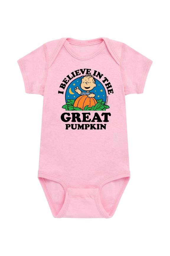 - I Believe In The Great Pumpkin Baby Graphic One Piece