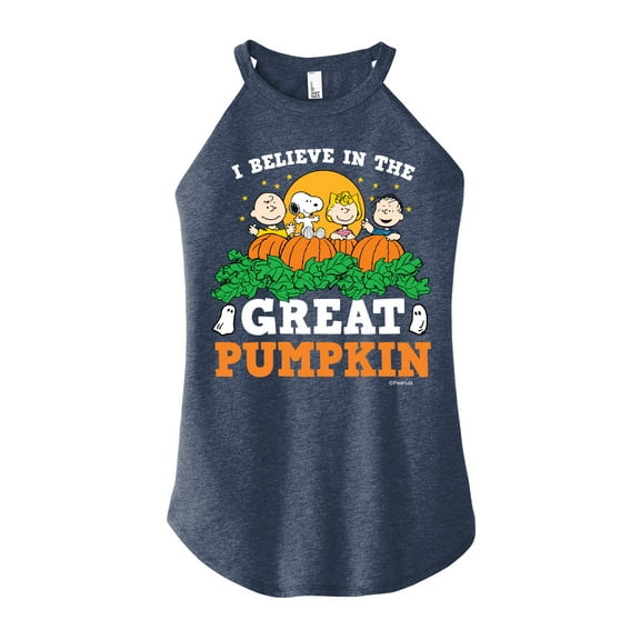 Peanuts - I Believe In The Great Pumpkin - Juniors High Neck Tank Top