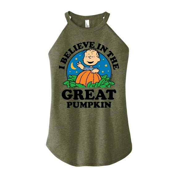 Peanuts - I Believe In The Great Pumpkin - Juniors High Neck Tank Top