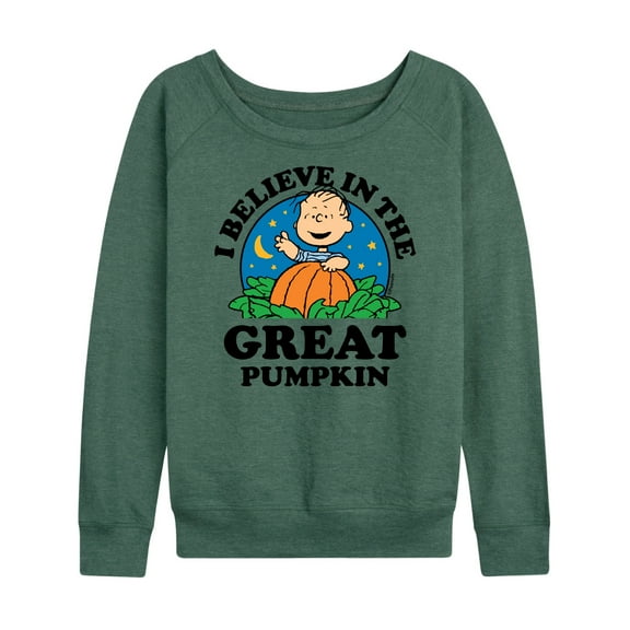 Peanuts - I Believe In The Great Pumpkin - Women's Lightweight French Terry Long Sleeve Shirt