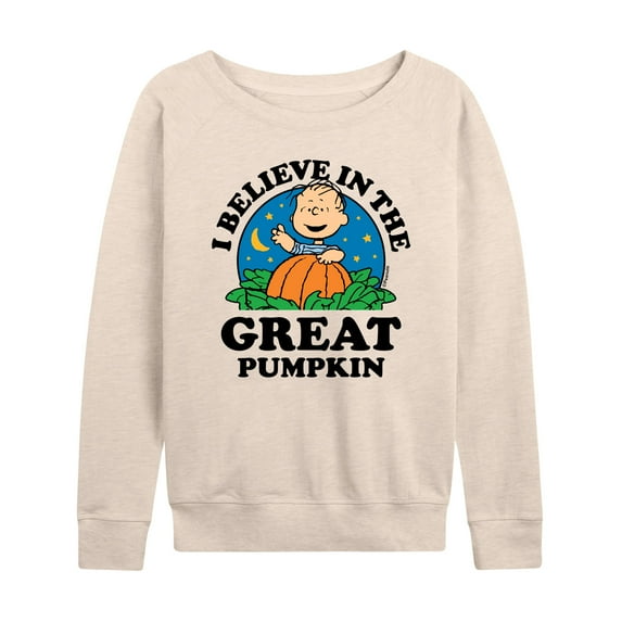 Peanuts - I Believe In The Great Pumpkin - Women's Lightweight French Terry Long Sleeve Shirt