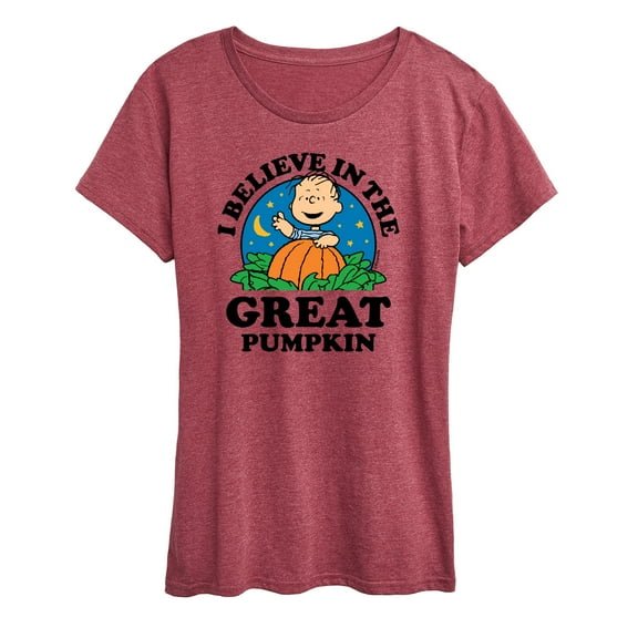 Peanuts - I Believe In The Great Pumpkin - Women's Short Sleeve Graphic T-Shirt