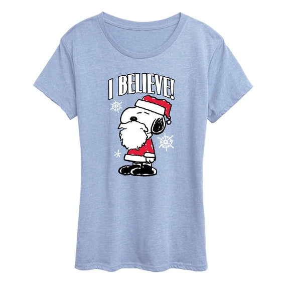 Peanuts - I Believe - Women's Short Sleeve Graphic T-Shirt