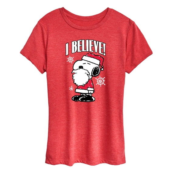 Peanuts - I Believe - Women's Short Sleeve Graphic T-Shirt