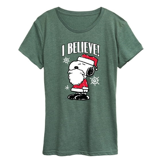 Peanuts - I Believe - Women's Short Sleeve Graphic T-Shirt