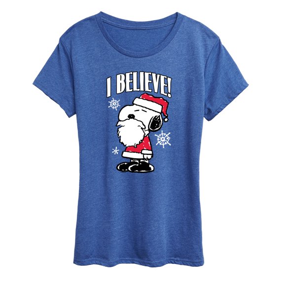 Peanuts - I Believe - Women's Short Sleeve Graphic T-Shirt