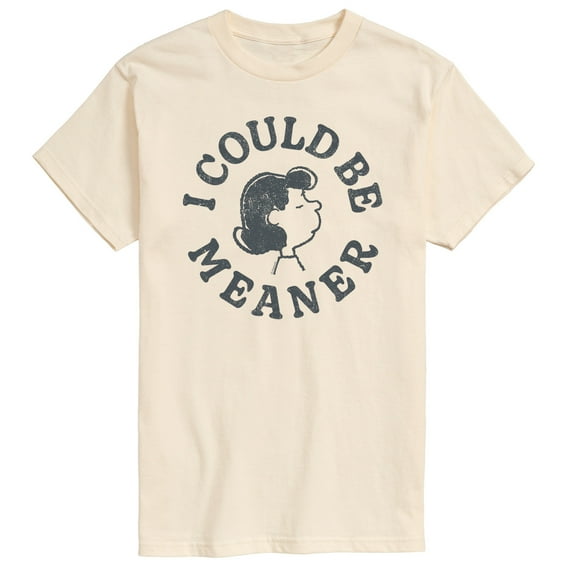 Peanuts - I Could Be Meaner Lucy - Men's Short Sleeve Graphic T-Shirt