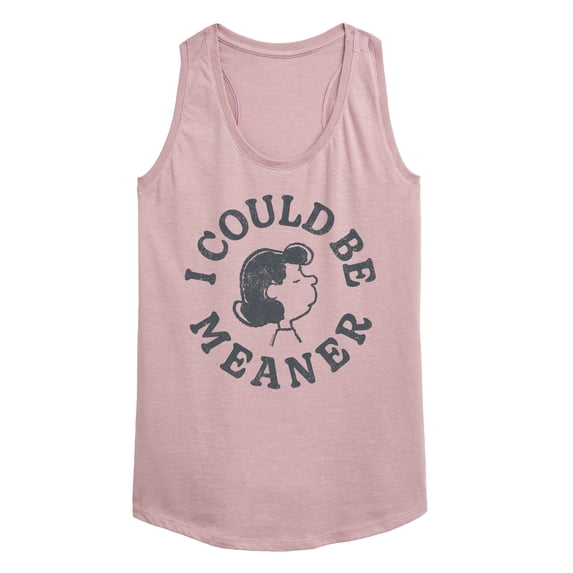 Peanuts - I Could Be Meaner Lucy - Women's Racerback Graphic Tank