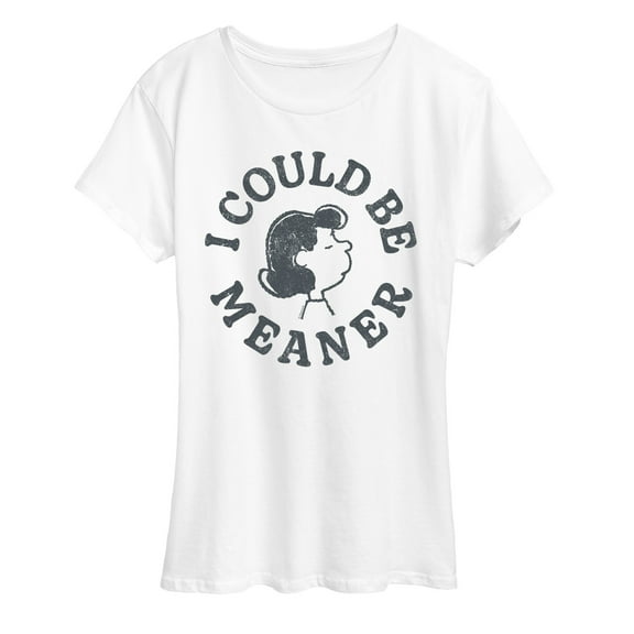 Peanuts - I Could Be Meaner Lucy - Women's Short Sleeve Graphic T-Shirt