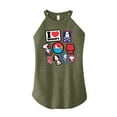 thumbnail image 1 of Peanuts - I Heart Snoopy Patches - Juniors High Neck Tank Top, 1 of 5