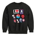 thumbnail image 1 of Peanuts - I Heart Snoopy Patches - Youth Crewneck Sweatshirt, 1 of 6
