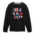 thumbnail image 1 of Peanuts - I Heart Snoopy Patches - Youth Long Sleeve Tee, 1 of 6