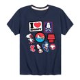 thumbnail image 1 of Peanuts - I Heart Snoopy Patches - Youth Short Sleeve Tee, 1 of 6