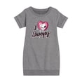 thumbnail image 1 of Peanuts - I Heart Snoopy - Toddler & Youth Girls Fleece Dress, 1 of 6