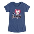 thumbnail image 1 of Peanuts - I Heart Snoopy - Toddler & Youth Girls Short Sleeve Graphic T-Shirt, 1 of 6