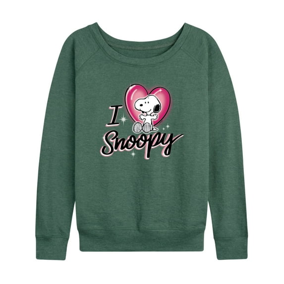Peanuts - I Heart Snoopy - Women's Lightweight French Terry Long Sleeve Shirt