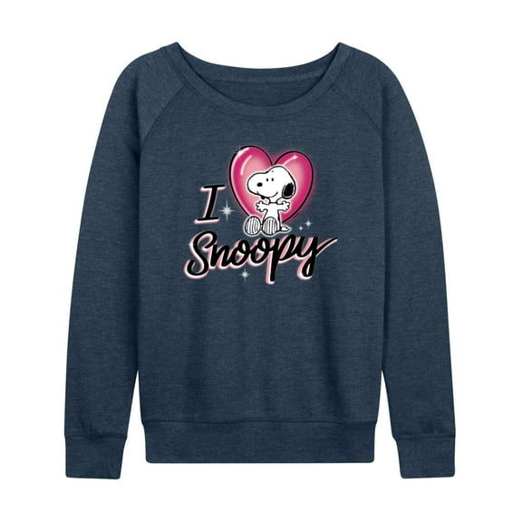 Peanuts - I Heart Snoopy - Women's Lightweight French Terry Long Sleeve Shirt