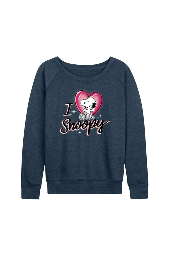 - I Heart Snoopy - Women's Lightweight French Terry Long Sleeve Shirt