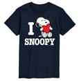 thumbnail image 1 of Peanuts - I Love Snoopy - Men's Short Sleeve Graphic T-Shirt, 1 of 5