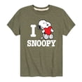 thumbnail image 1 of Peanuts - I Love Snoopy Short Sleeve Graphic T-Shirt, 1 of 5