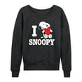 thumbnail image 1 of Peanuts - I Love Snoopy - Women's French Terry Long Sleeve Shirt, 1 of 5
