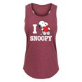 thumbnail image 1 of Peanuts - I Love Snoopy - Women's Racerback Tank, 1 of 5