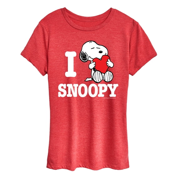 Peanuts - I Love Snoopy - Women's Short Sleeve Graphic T-Shirt