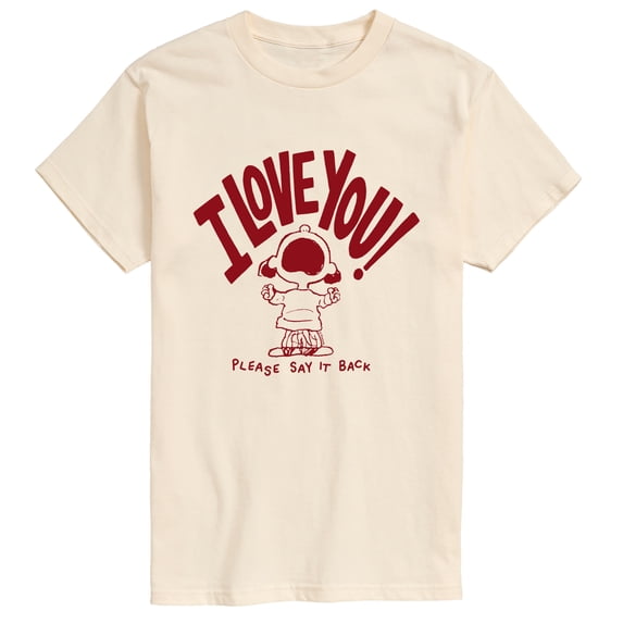 Peanuts - I Love You Please Say it Back Short Sleeve Graphic T-Shirt
