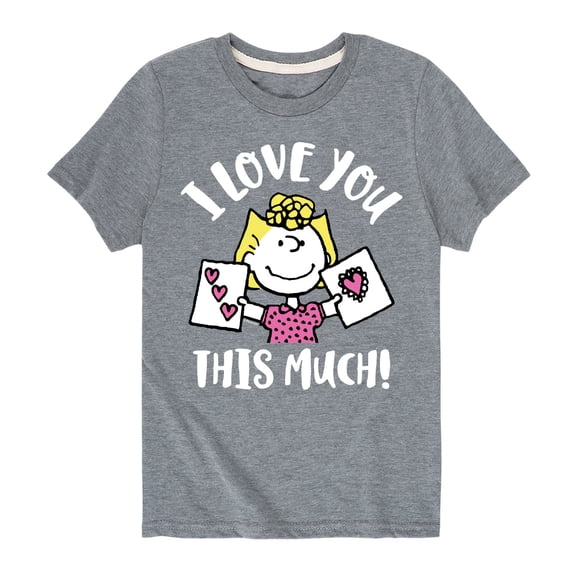 Peanuts - I Love You This Much  - Toddler And Youth Short Sleeve Graphic T-Shirt