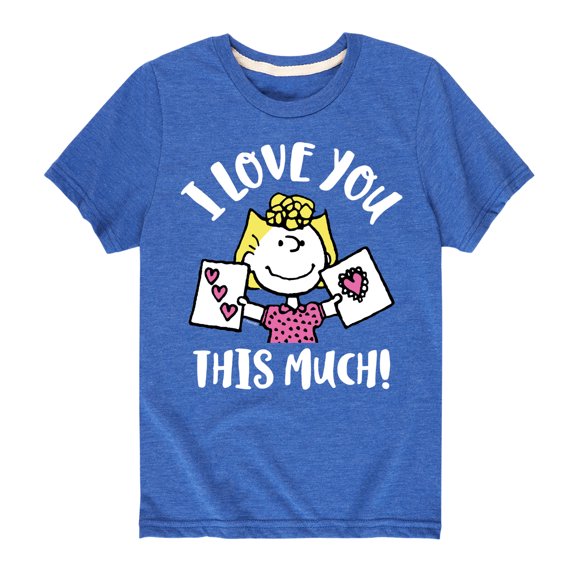 Peanuts - I Love You This Much  - Toddler And Youth Short Sleeve Graphic T-Shirt