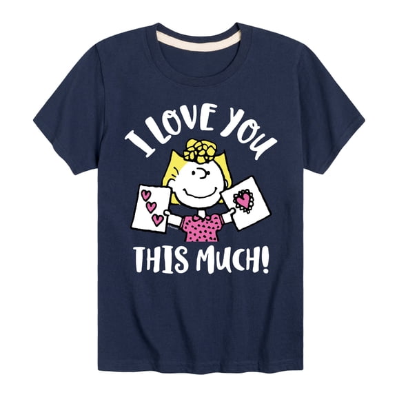 Peanuts - I Love You This Much  - Toddler And Youth Short Sleeve Graphic T-Shirt